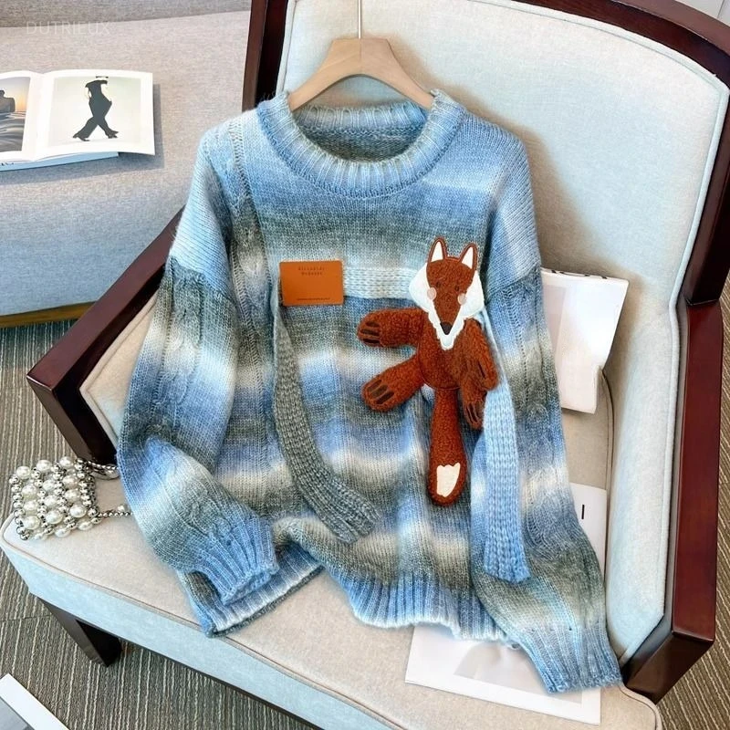 Winter Clothing Korean - 애니메이션 스웨터 여성 겨울 의류 한국