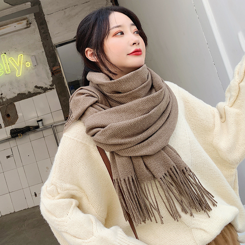 Cashmere Scarf Wrap - VISROVER 신상 20가지 색상 여성 겨울