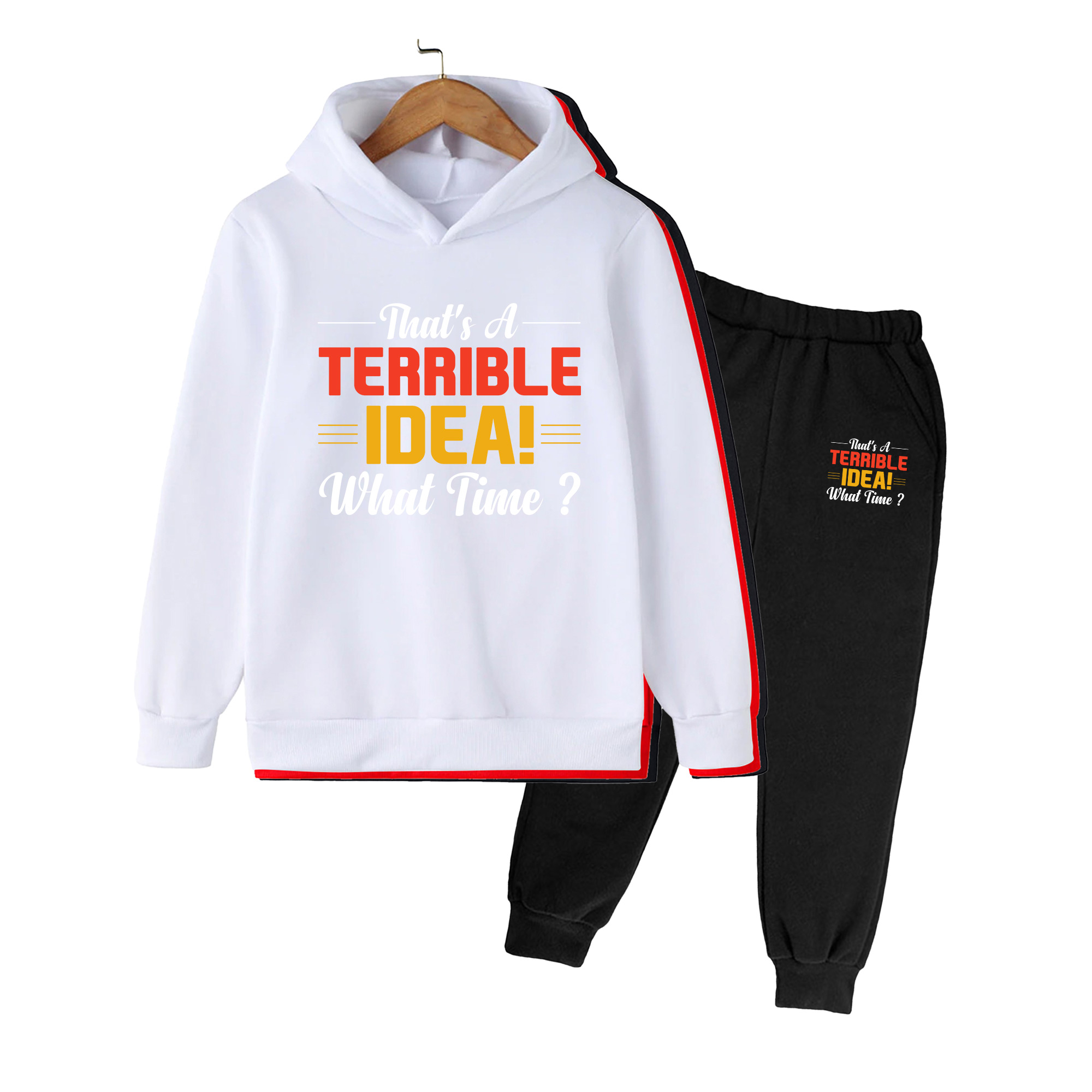 Winter Clothing Ideas - 키즈 후드티와 스웨트팬츠 세트, 