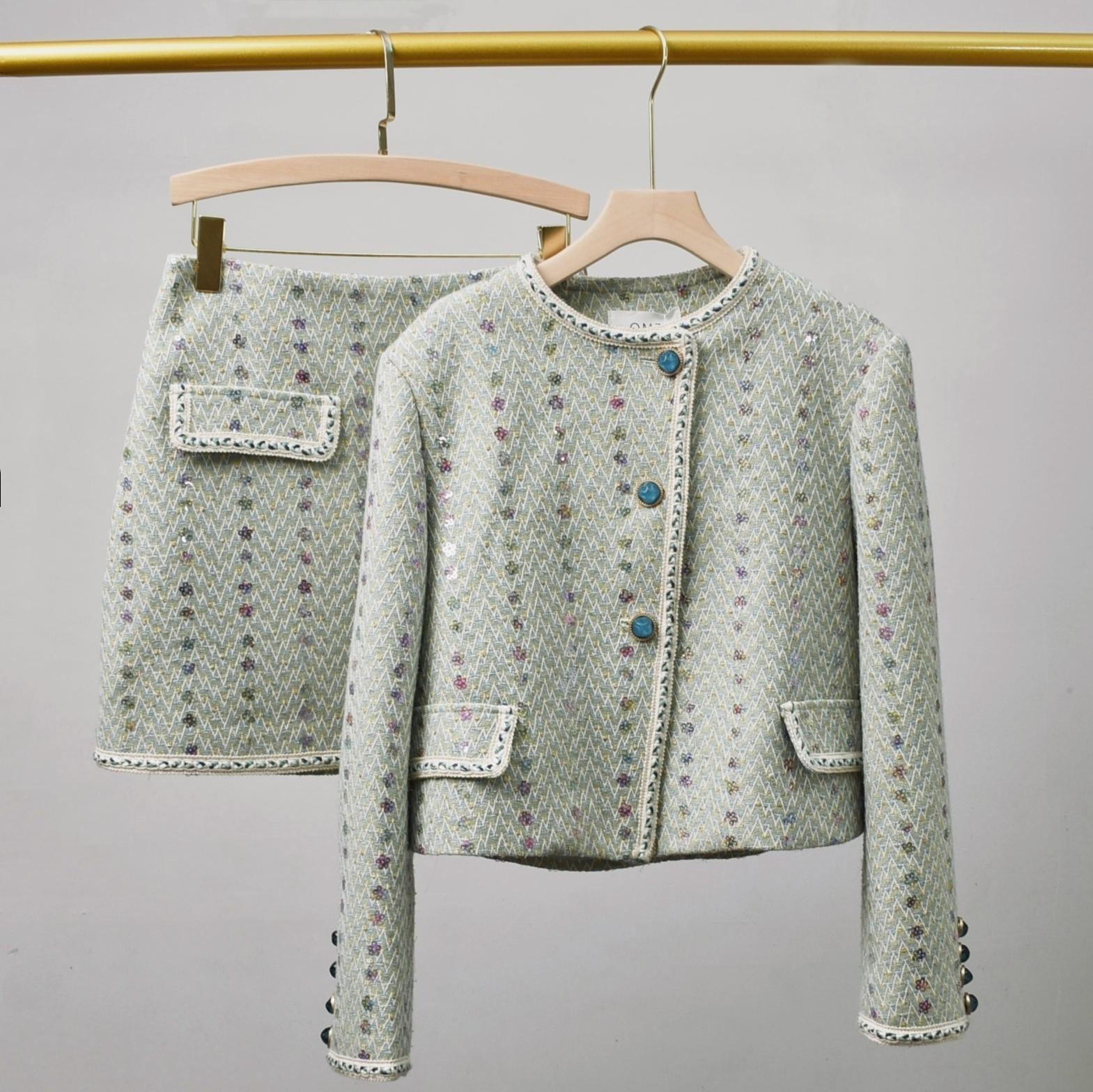 Jack Winter Clothing - 여성 우아한 트위드 럭셔리 정장 Jacke