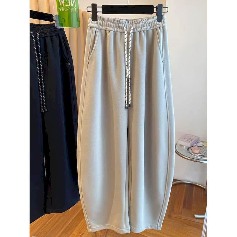 Winter Clothing Korean - 스트레이트 팬츠 솔리드 캐주얼 2026 가을