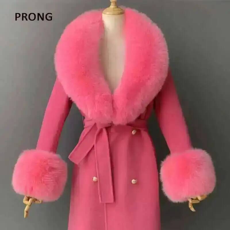 Winter Clothing For Sale - 리얼 모피 칼라와 커프스 세트 겨울
