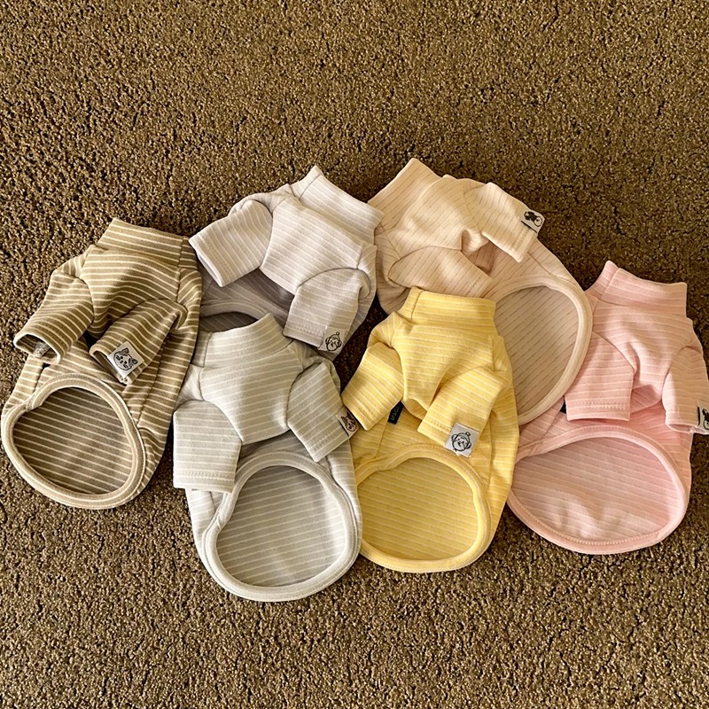 펫 바텀 셔츠 테디 베이지 스트라이프 조끼 비숑 프리제 - Winter Clothing For Dogs 리뷰 및 가격