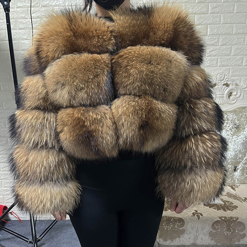 플러스 사이즈 탑스 브라운 퍼 마오마오콩 비만 여성용  - Winter Clothing For Sale 리뷰 및 가격
