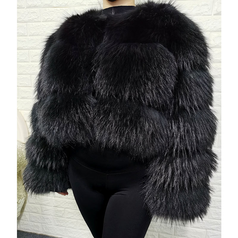 플러스 사이즈 탑스 브라운 퍼 마오마오콩 비만 여성용  - Winter Clothing For Sale 리뷰 및 가격