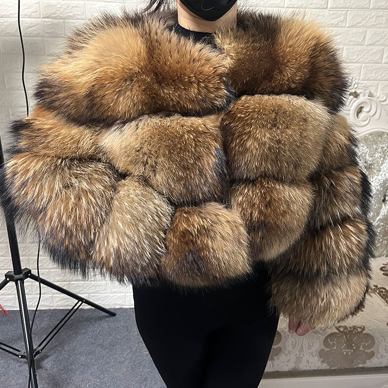 플러스 사이즈 탑스 브라운 퍼 마오마오콩 비만 여성용  - Winter Clothing For Sale 리뷰 및 가격