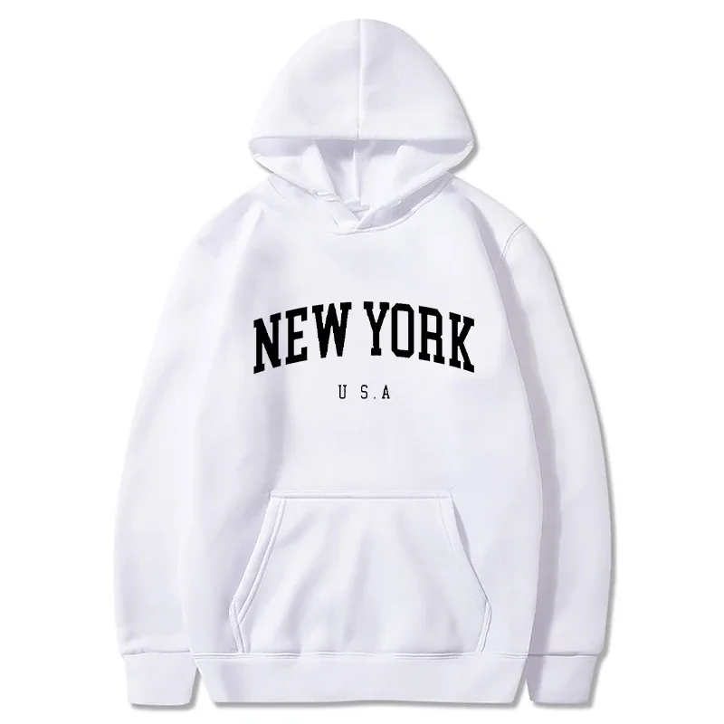 남성 여성 뉴욕 미국 도시 후드티 패션 레터 프린트 그 - Winter Clothing New York 리뷰 및 가격