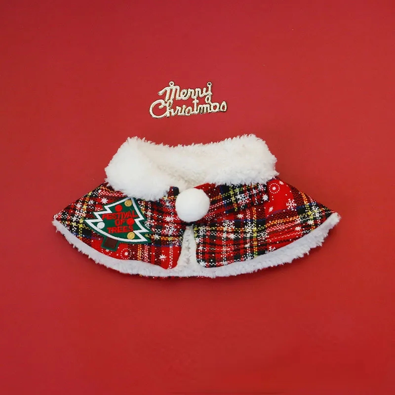 고양이 크리스마스 망토 애완 동물 새해 케이프 숄 스카 - Winter Clothing For Dogs 리뷰 및 가격