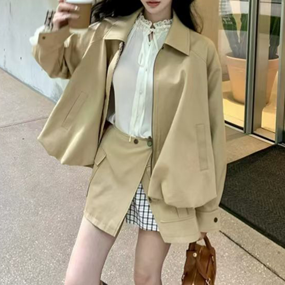 투윈스티일 카크색 스플라이스 포켓 투피스 세트 여성 라 - Winter Clothing For Sale 리뷰 및 가격