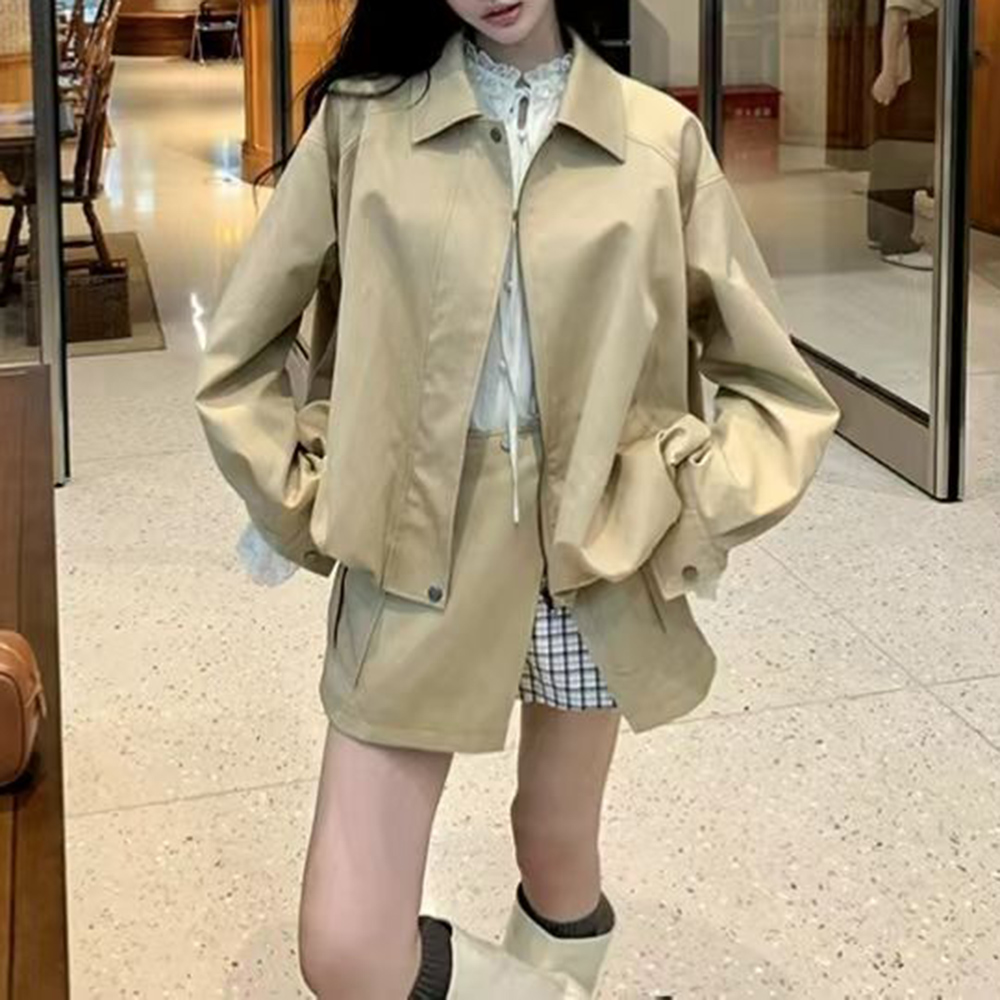 투윈스티일 카크색 스플라이스 포켓 투피스 세트 여성 라 - Winter Clothing For Sale 리뷰 및 가격