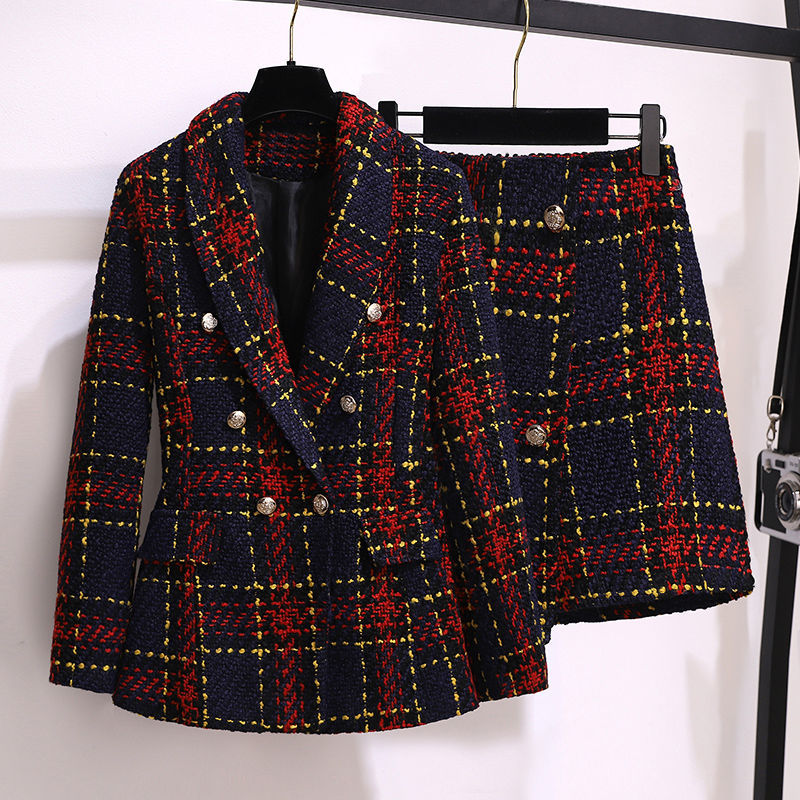 여성용 빈티지 트위드 한국 세트 블레이저 재킷 코트 및 - Winter Clothing Korean 리뷰 및 가격
