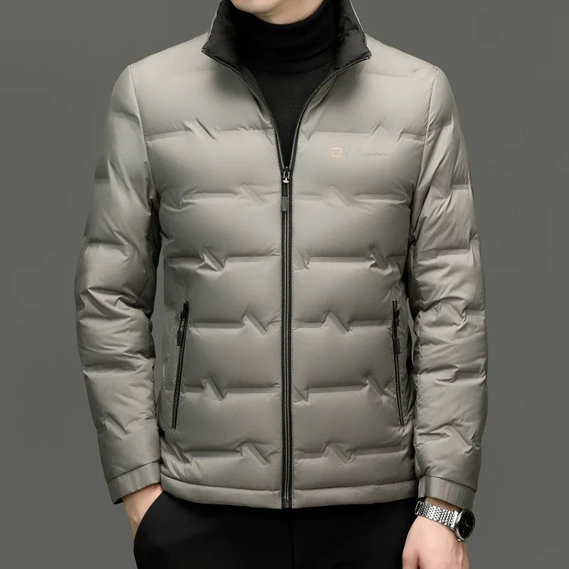 남성용 두꺼운 덕 다운 재킷, 따뜻한 스탠드 칼라 의류 - Jack Winter Clothing 리뷰 및 가격