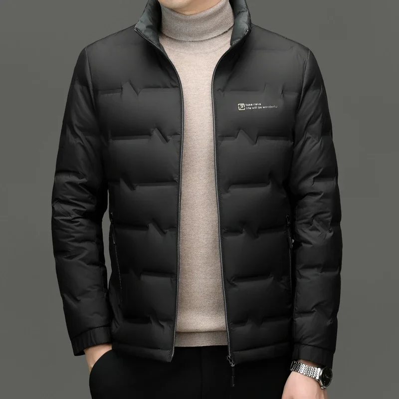 남성용 두꺼운 덕 다운 재킷, 따뜻한 스탠드 칼라 의류 - Jack Winter Clothing 리뷰 및 가격