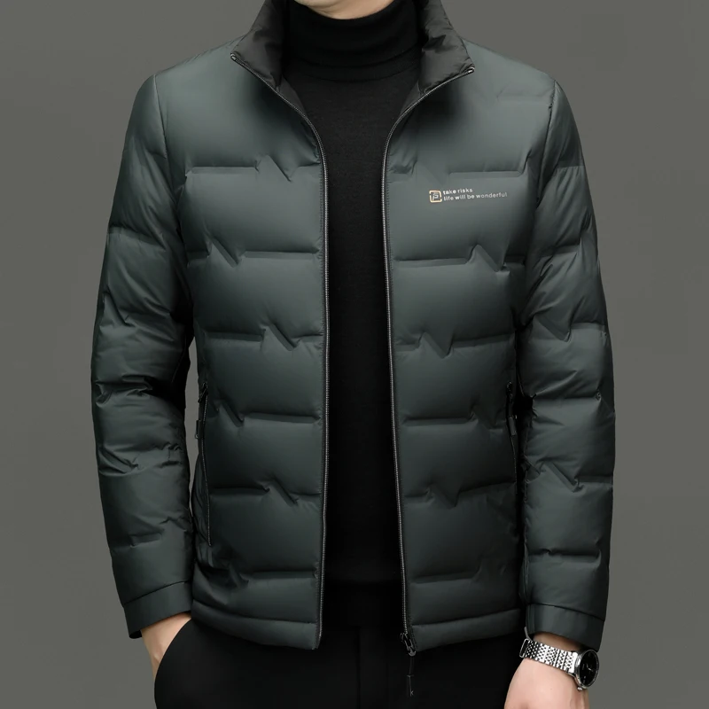 남성용 두꺼운 덕 다운 재킷, 따뜻한 스탠드 칼라 의류 - Jack Winter Clothing 리뷰 및 가격