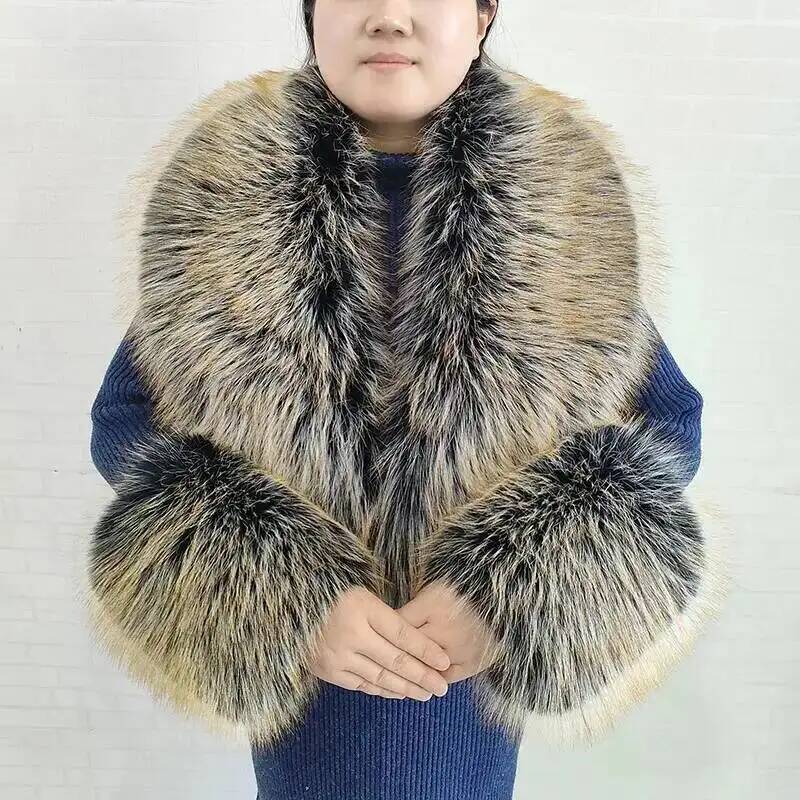 큰 사이즈 여성용 인조 여우털 스카프 겨울 재킷 따뜻한 - Winter Clothing For Sale 리뷰 및 가격