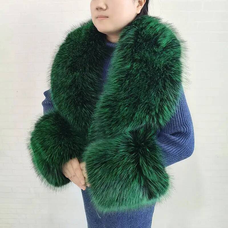 큰 사이즈 여성용 인조 여우털 스카프 겨울 재킷 따뜻한 - Winter Clothing For Sale 리뷰 및 가격