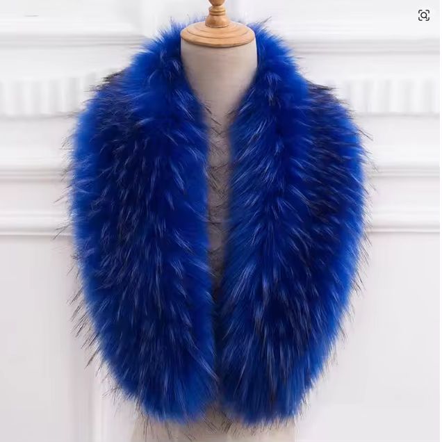 천연 모피 칼라 진짜 너구리 모피 여우 칼라 천연 스카 - Winter Clothing For Sale 리뷰 및 가격