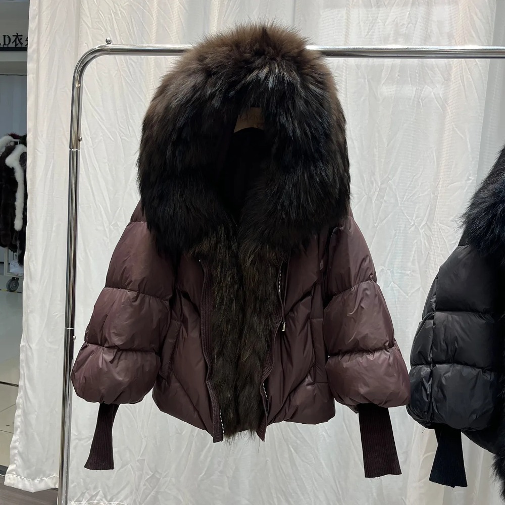 여성용 리얼 모피 코트 겨울 럭셔리 다운 패딩 재킷 두 - Winter Clothing For Dogs 리뷰 및 가격