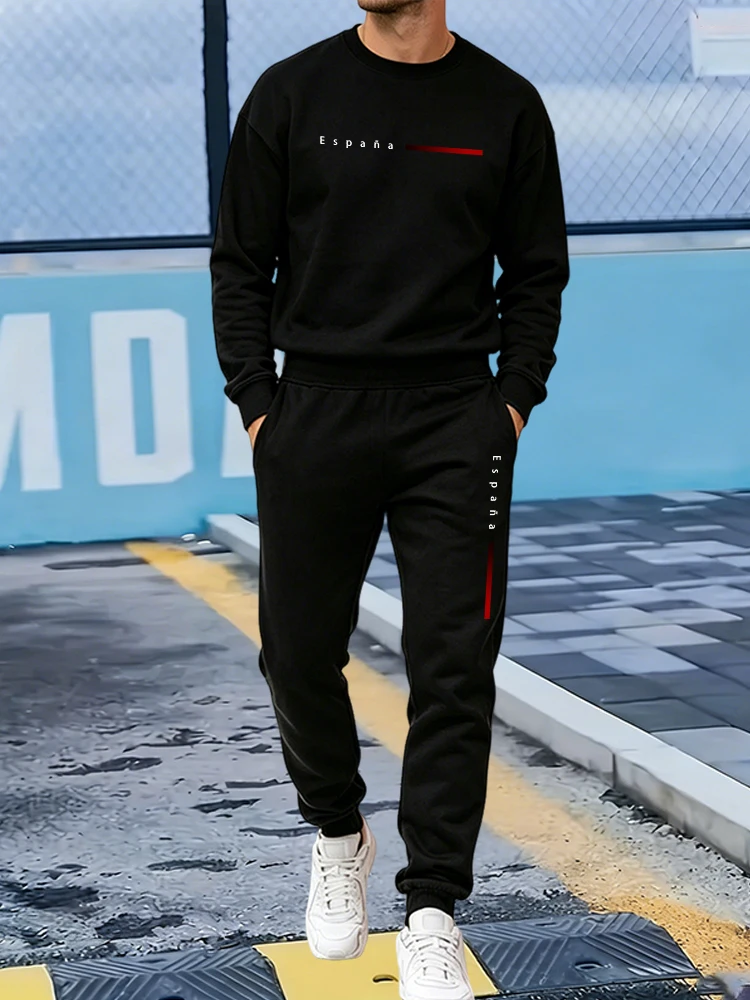 핫세일 트랙슈트 남성 캐주얼 O넥 풀오버 스웨트셔츠 야 - Winter Clothing For Sale 리뷰 및 가격