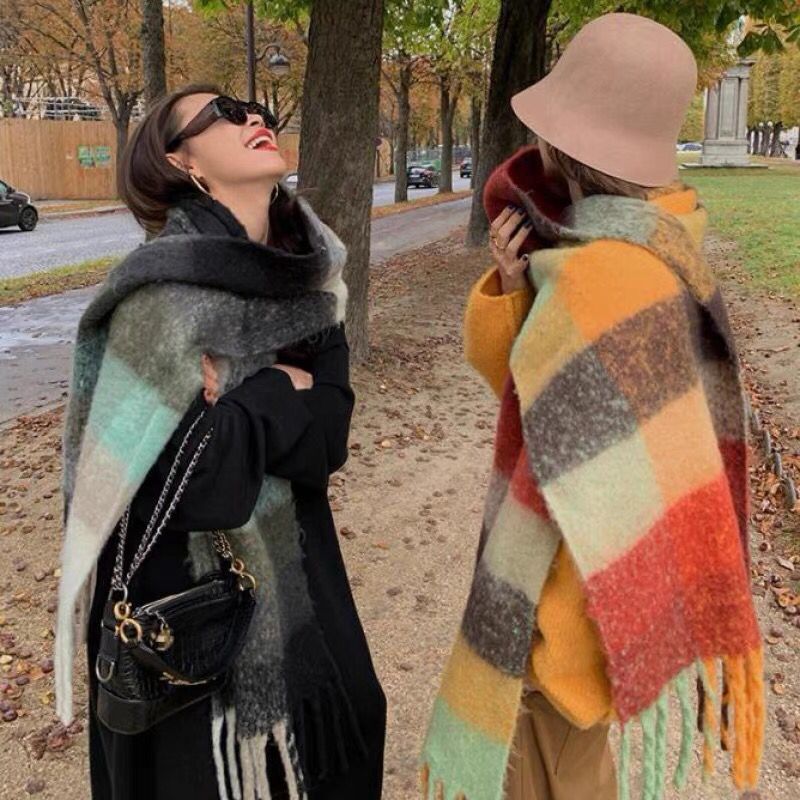 새로운 럭셔리 겨울 두꺼운 따뜻한 스카프 여성 캐시미어 - Cashmere Scarf Wrap 리뷰 및 가격