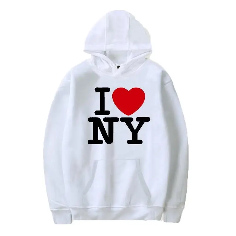 나는 뉴욕을 사랑합니다 프린트 후드티 남성 및 여성 패 - Winter Clothing New York 리뷰 및 가격