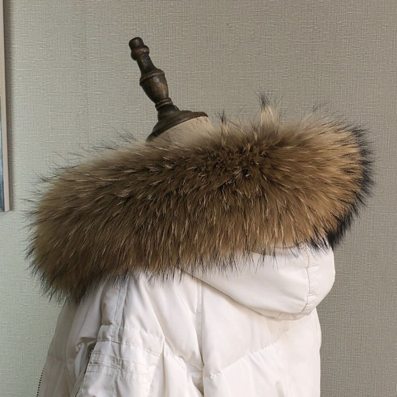 코트 파카 여성용 리얼 모피 칼라 자켓 용 겨울 천연  - Winter Clothing For Sale 리뷰 및 가격
