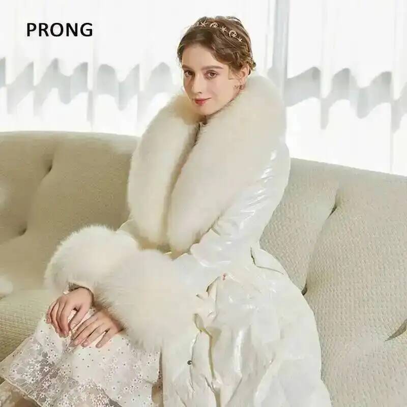 100% 진짜 여우 모피 칼라 겨울 코트 재킷, 모피  - Winter Clothing For Sale 리뷰 및 가격