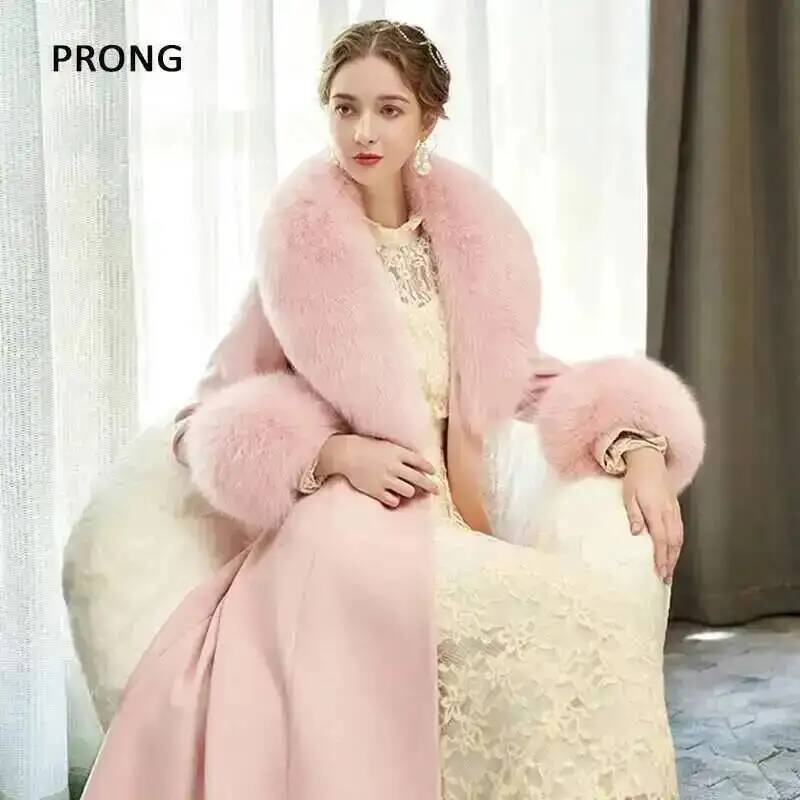100% 진짜 여우 모피 칼라 겨울 코트 재킷, 모피  - Winter Clothing For Sale 리뷰 및 가격