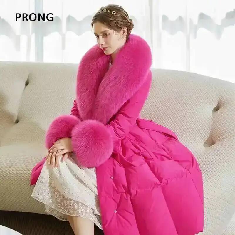 100% 진짜 여우 모피 칼라 겨울 코트 재킷, 모피  - Winter Clothing For Sale 리뷰 및 가격